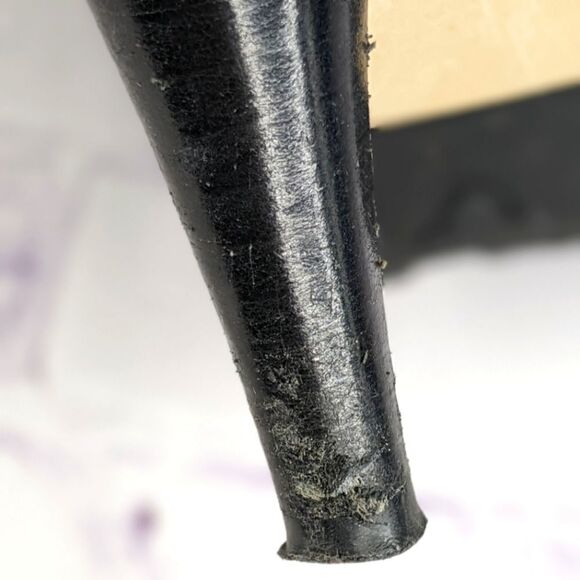 Cole Haan Nike Air Snakeskin Embossed Black Leather Boots with Stiletto Heels - Picture 8 of 10